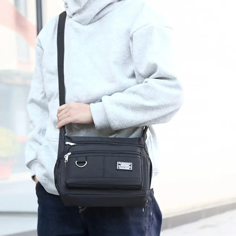 Men's Crossbody Bag Oxford Cloth Multi-pocket Shoulder Bag Hundreds Of Classic Multi-layer Leisure Travel Office Bag