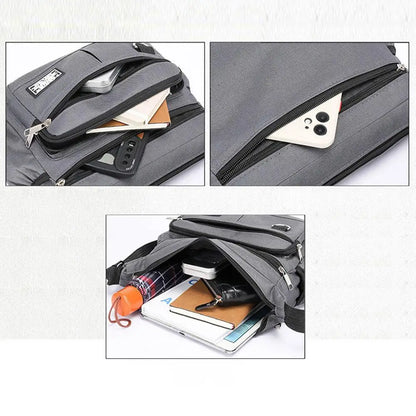 Men's Crossbody Bag Oxford Cloth Multi-pocket Shoulder Bag Hundreds Of Classic Multi-layer Leisure Travel Office Bag