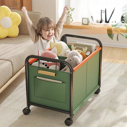New Children's Toy Storage Rack Mobile Home Bookshelf Building Blocks Picture Booksn Dollsm Snacks Storage Basket