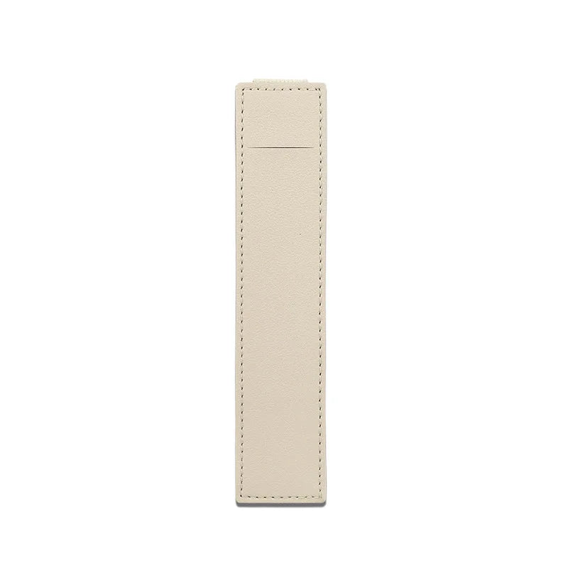 Portable Pu Leather Pen Bag Elastic Buckle Book Notebook Fashion School Pen Case for Office Meeting Easy Carry Office Stationery