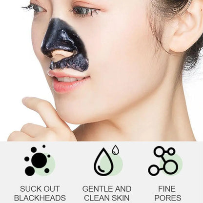 Bamboo Charcoal Nose Blackhead Remover Mask Deep Cleansing Shrink Pore Acne Treatment Mask Skin Care Nose Black Dots Pore Mask
