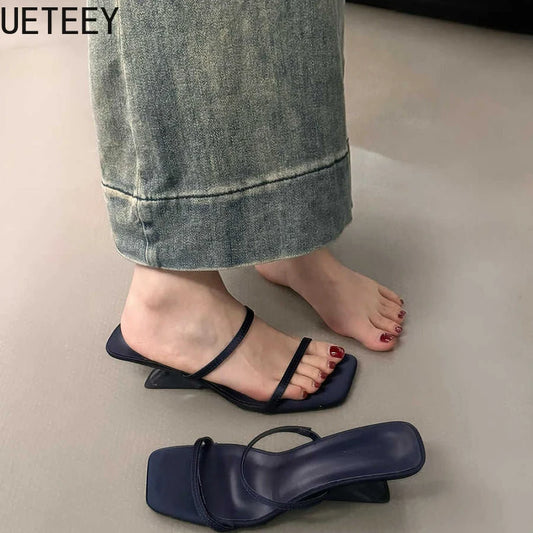 Band Heel Women Slippers
