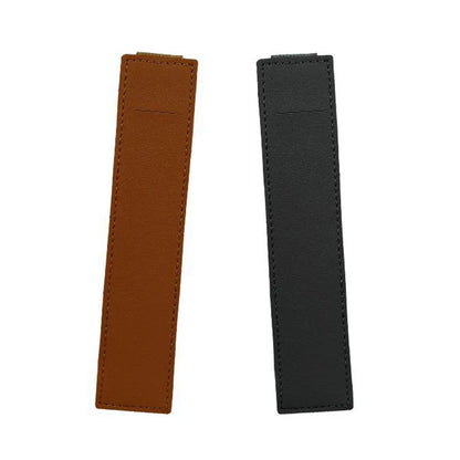 Portable Pu Leather Pen Bag Elastic Buckle Book Notebook Fashion School Pen Case for Office Meeting Easy Carry Office Stationery
