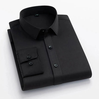 Men's long sleeved elastic shirt