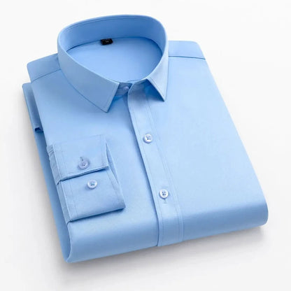 Men's long sleeved elastic shirt