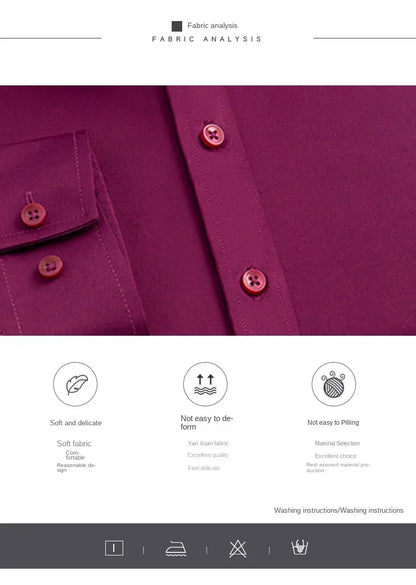 Men's long sleeved elastic shirt