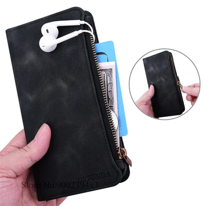 Leather Case For Samsung Galaxy A56 A16 A26 A36 A06 A07 A17 A12 A14 A15 A25 A35 A55 A24 A34 A54 A33 A73 A53 5G Case Wallet Cover