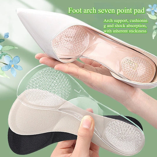 Women Sandals Round Insole Heel Protectors Silicone Cushion Foot Care Non Slip Shoe Pad High Heels Soft Adjustable Insole
