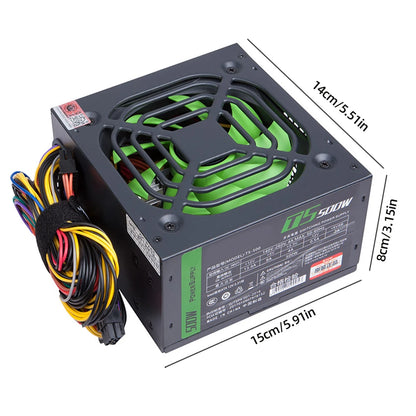 Desktop PSU Silent Gaming PC Power Supply Dual 6Pin ATX Power Supply 2 SATA Six Protection 8 CPU for Desktop PC for Computer