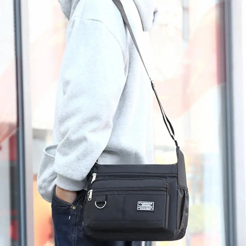Men's Crossbody Bag Oxford Cloth Multi-pocket Shoulder Bag Hundreds Of Classic Multi-layer Leisure Travel Office Bag