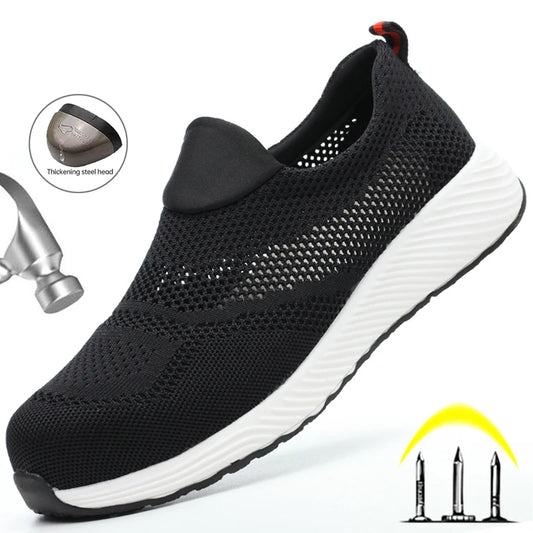 Work Safety Shoes Men Women Work Sneakers Light