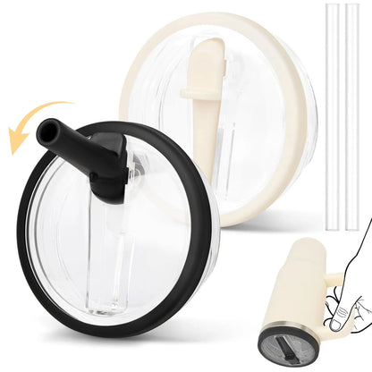 Reusable Tumbler Lid with Straw, Dust - proof Tumbler Lid, Replaceable Flip - Straw Lid Accessory for Stanley 30 - oz Mug