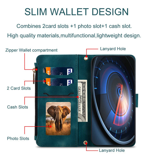 Zipper Wallet Case For Samsung Galaxy A11 A21S A01 A03 Core A23 5G A02 A02s A03s A04 A04e A04s A05 A05s Case Leather Flip Cover
