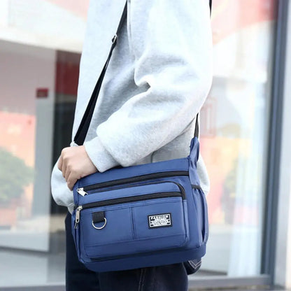 Men's Crossbody Bag Oxford Cloth Multi-pocket Shoulder Bag Hundreds Of Classic Multi-layer Leisure Travel Office Bag