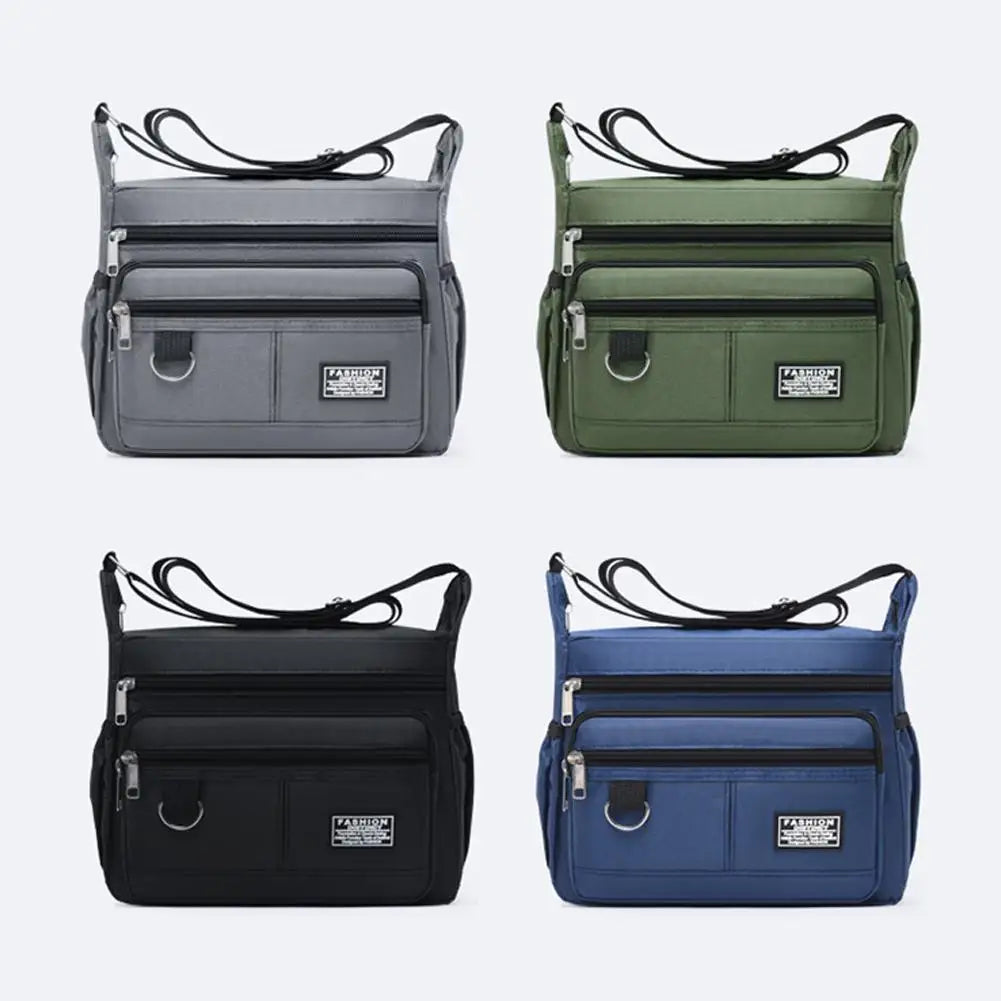Men's Crossbody Bag Oxford Cloth Multi-pocket Shoulder Bag Hundreds Of Classic Multi-layer Leisure Travel Office Bag