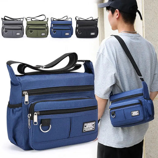 Men's Crossbody Bag Oxford Cloth Multi-pocket Shoulder Bag Hundreds Of Classic Multi-layer Leisure Travel Office Bag