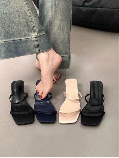 Band Heel Women Slippers