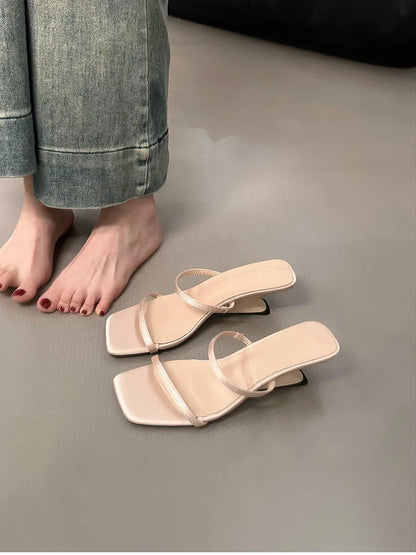 Band Heel Women Slippers