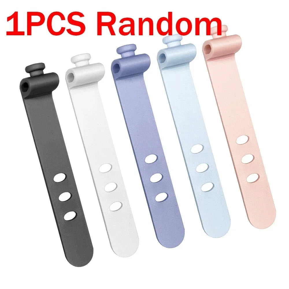 Silicone Headphone Pouch Case Portable Cable Organizer Anti-Fall Mini Wire Storage Case Charging Cord Earphone Protective Bag