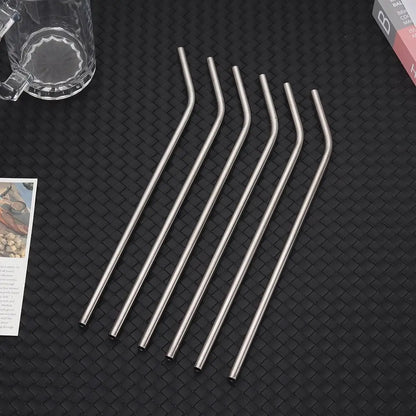 1Pc Stainless Steel Straws 6/8mm Reusable Straight Bent Drinking Straws Replacement Straw for Stanley 30oz 40oz for Tyeso Cup