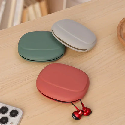 Silicone Headphone Pouch Case Portable Cable Organizer Anti-Fall Mini Wire Storage Case Charging Cord Earphone Protective Bag