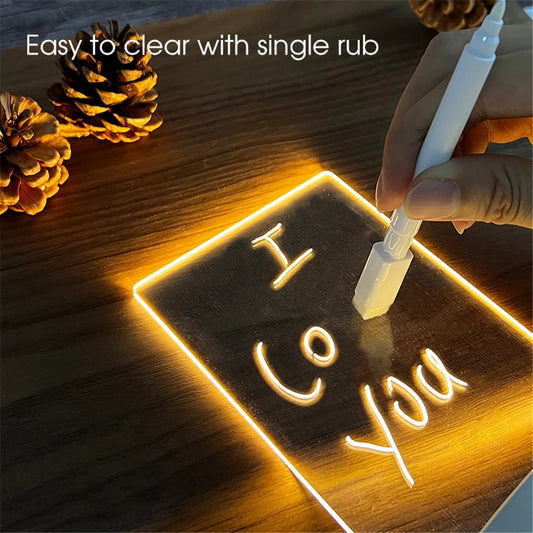 Acrylic Night Light Erasable Write