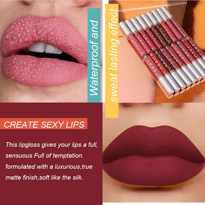 10 Pcs Matte Lipstick