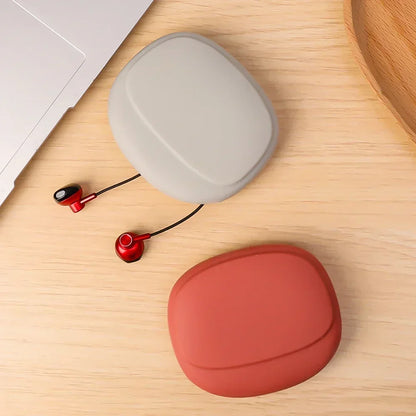 Silicone Headphone Pouch Case Portable Cable Organizer Anti-Fall Mini Wire Storage Case Charging Cord Earphone Protective Bag
