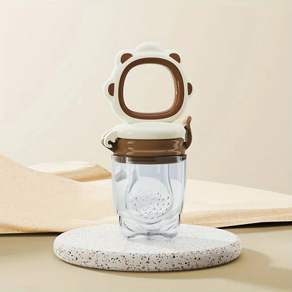 Mould Fruit & Vegetable Feeder with Silicone Mesh Cartoon Lion Food Feeder Juice Feeding Teething Utensils for Baby Food Mills