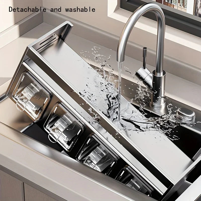 Stainless Steel Kitchen Spice Rack Wall