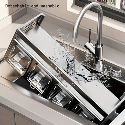 Stainless Steel Kitchen Spice Rack Wall