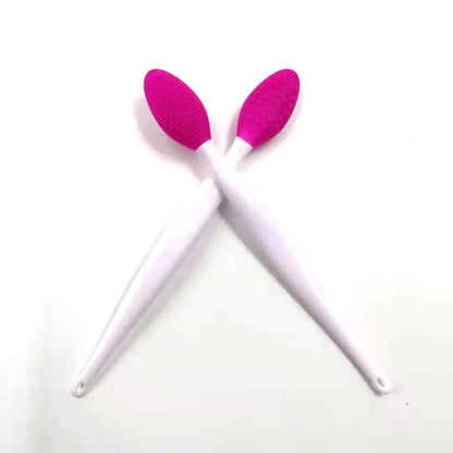 Skin Care Lip Exfoliating Facial Cleansing Face Scrub Nose Clean Brush Blackhead Remove Silicone Double-Sided Skin Care Tool
