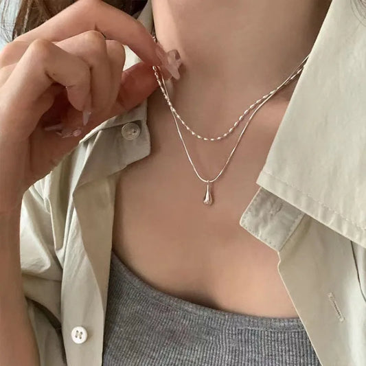 Double Layer Pendant Necklace