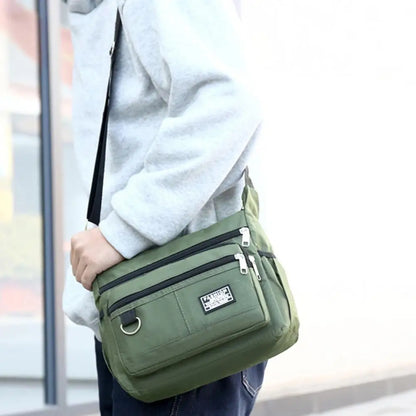 Men's Crossbody Bag Oxford Cloth Multi-pocket Shoulder Bag Hundreds Of Classic Multi-layer Leisure Travel Office Bag