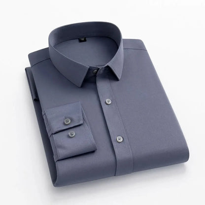 Men's long sleeved elastic shirt