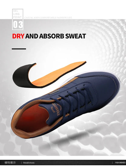 Men Leather Sneaker Waterproof