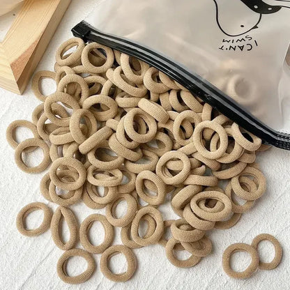 50-100Pcs Ealstic Basic Hair Ties Girls Ponytail Hold Scrunchie Rubber Band Kids Fashion Hair Band Accessories Suitable As Gift