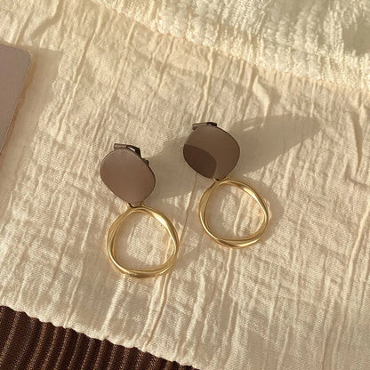 Simple Female Ear Clip Without Ear Hole Retro and Versatile Temperament Advanced Sense Minority Design Sense Pearl Earrings