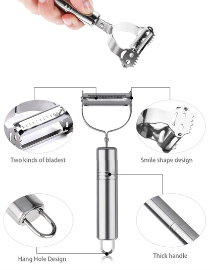High Quality Stainless Steel Potato Cucumber Carrot Grater Julienne Peeler Vegetables Fruit Peeler Vegetable Slicer