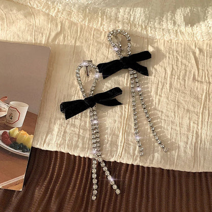 Simple Female Ear Clip Without Ear Hole Retro and Versatile Temperament Advanced Sense Minority Design Sense Pearl Earrings