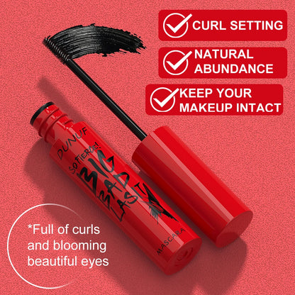 DUNUF 1 Pcs Long Lasting Mascara Thin Thick Waterproof Curl does not Easily Stain Sweat-proof and Non-smudging Beginner Friendly
