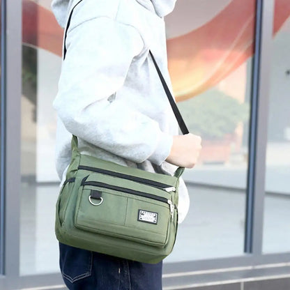Men's Crossbody Bag Oxford Cloth Multi-pocket Shoulder Bag Hundreds Of Classic Multi-layer Leisure Travel Office Bag